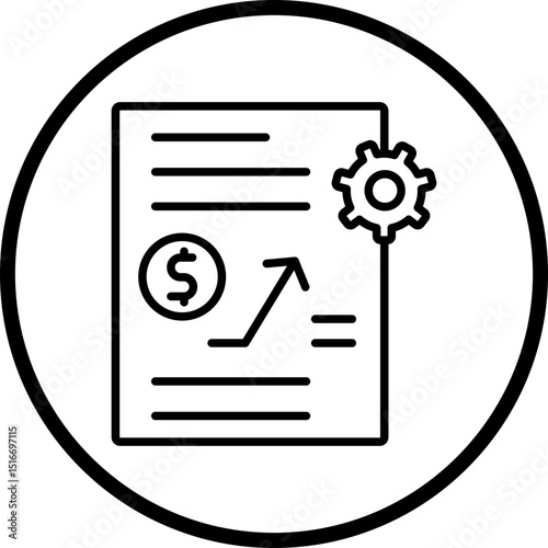 Business Plan line icon style