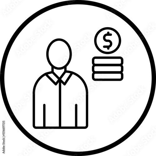 Financial Advisor line icon style
