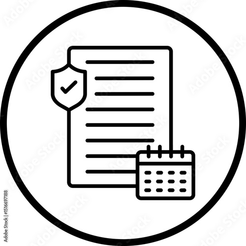 Yearly Report line icon style
