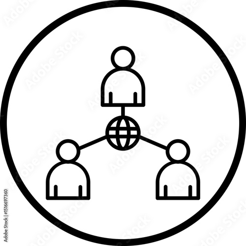Networking Line Icon Style