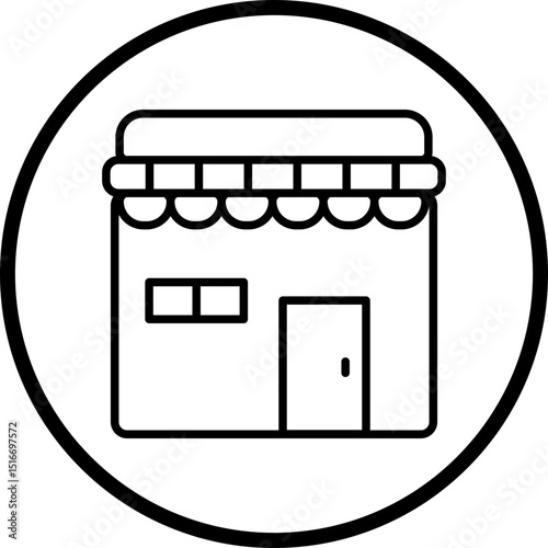Shop Line Icon Style