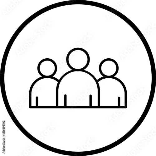 Team Line Icon Style