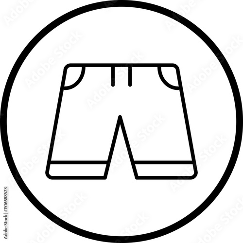 Shorts Line Icon Style