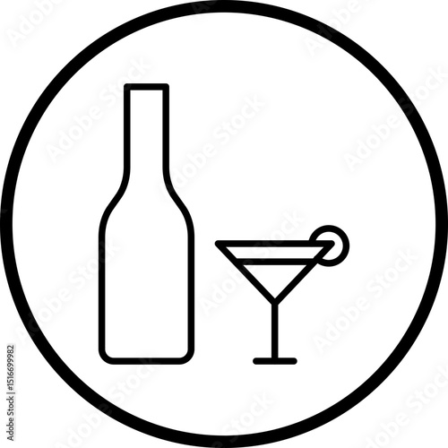 Beverage Line Icon Style