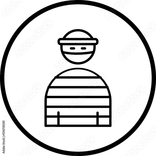 Thief Line Icon Style