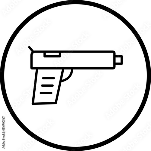 Gun Line Icon Style