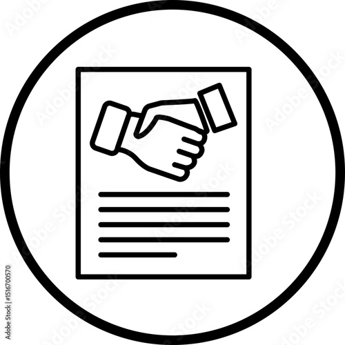 Agreement Line Icon Style