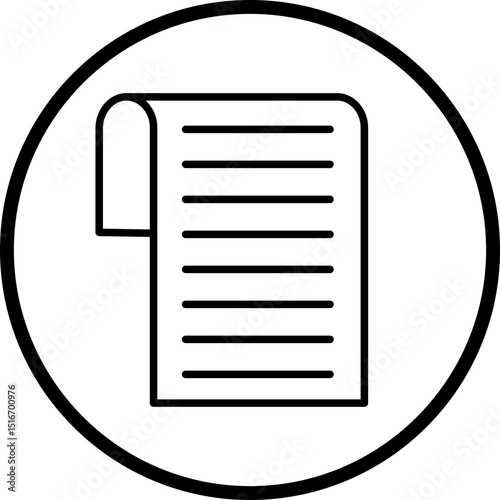 Documents Line Icon Style