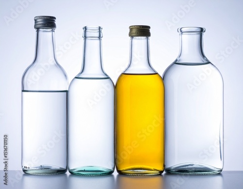 Wallpaper Mural transparent glass bottles with liquid Torontodigital.ca