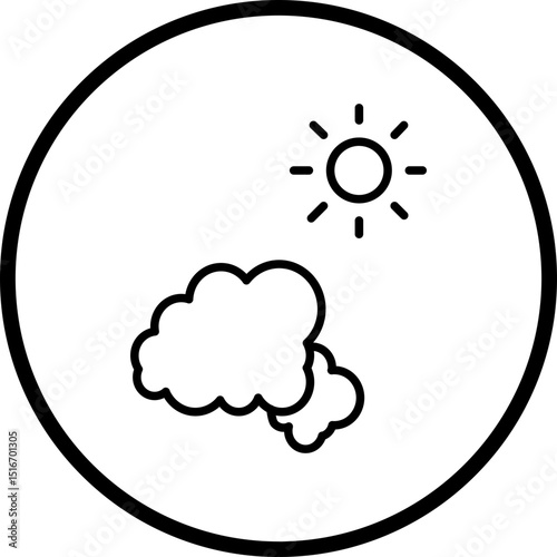 Sunny Line Icon Style