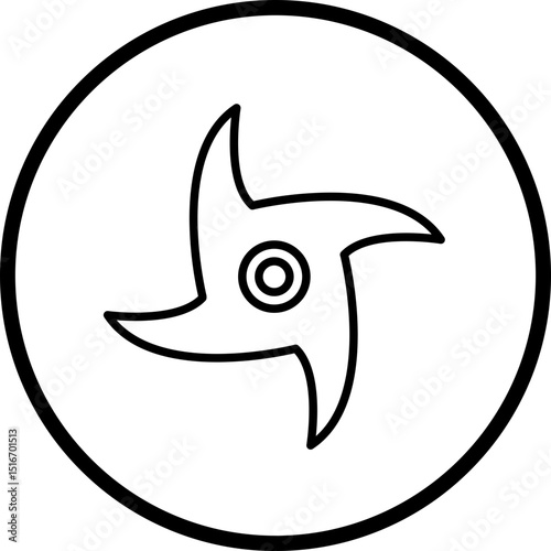 Cyclone Line Icon Style
