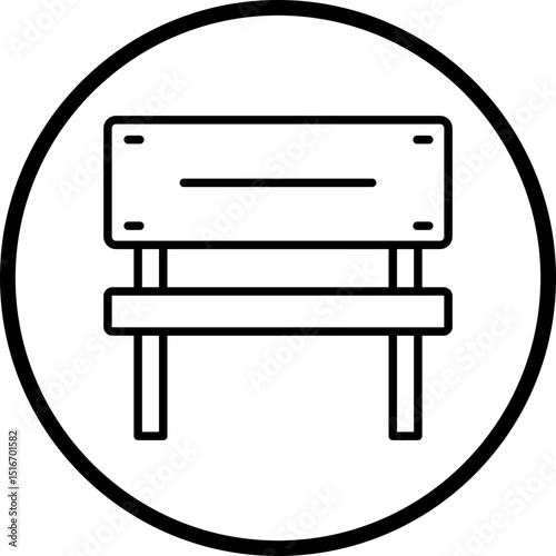 Bench Line Icon Style