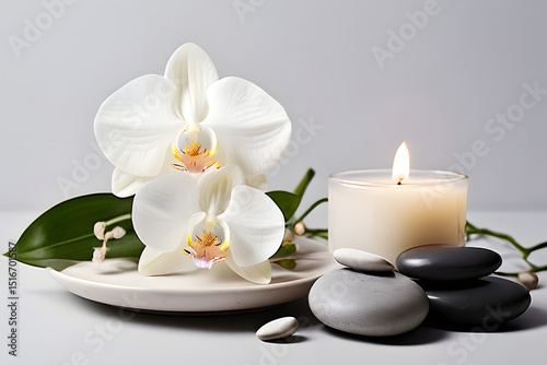 spa still life with orchid