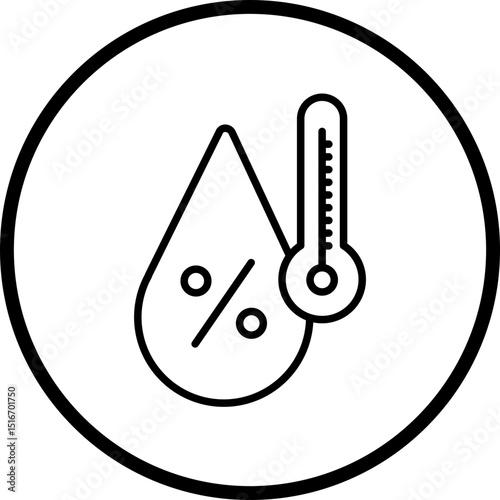 Humidity Line Icon Style
