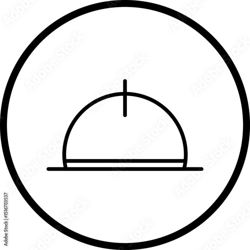 Helmet Line Icon Style