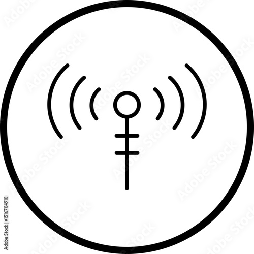 Broadcast Line Icon Style