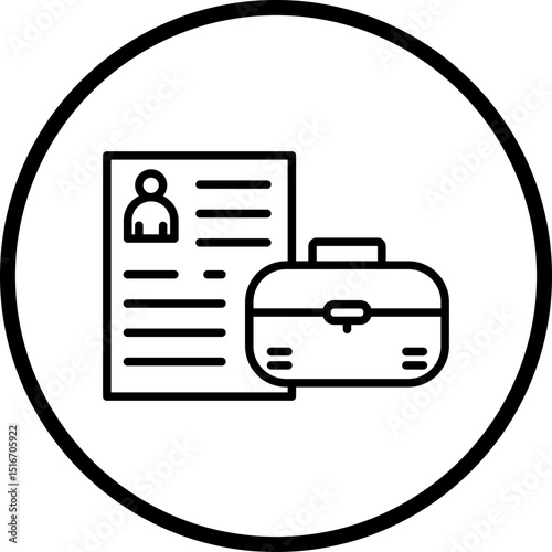 Portfolio Line Icon Style