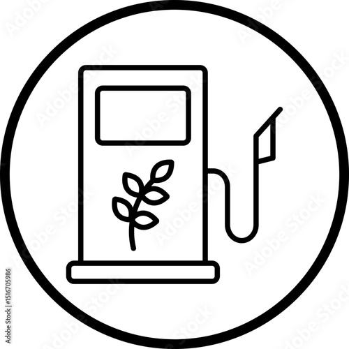 Bio Fuel Line Icon Style