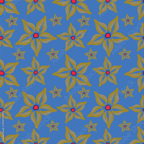 Abstract Handmade Floral textile patterns with digitally enhanced seamless, perfect for wall art, stylish fashion prints, and versatile wrapping paper.
