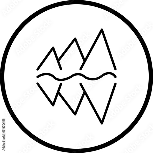 Iceberg Line Icon Style