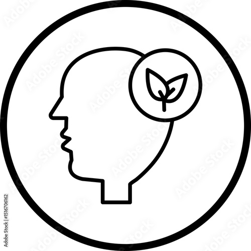 Think Green Line Icon Style