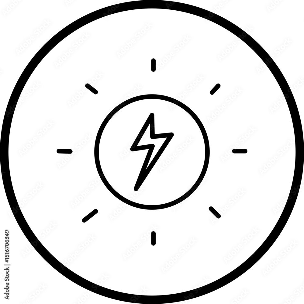 Energy Line Icon Style