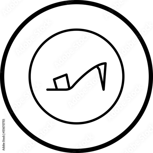 Heel Sale Line Icon Style