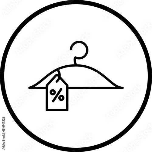 Hanger Sale Line Icon Style