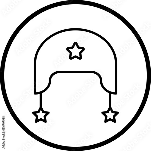 Earflaps Line Icon Style