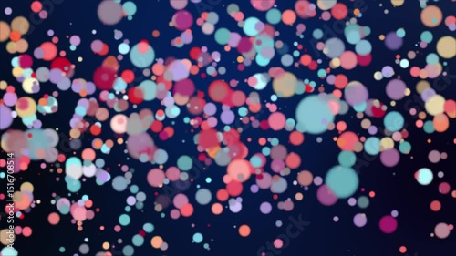 Colorful Soft Bokeh Particles on Dark Background – 4K 
