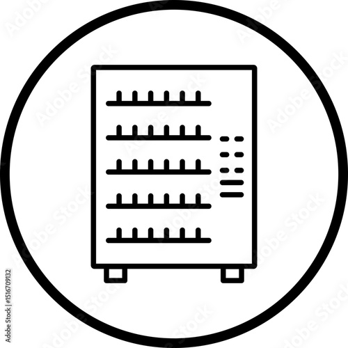 Vending Machine Line Icon Style