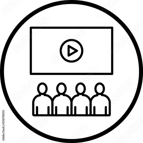 Cinema Line Icon Style