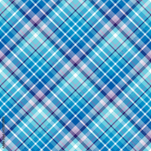 Seamless pattern with pleasant light and dark blue colors for plaid, fabric, textile, clothes, tablecloth and other things. Vector image. 2