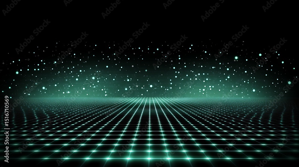 Obraz premium Futuristic grid, glowing