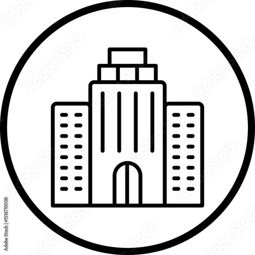 Apartments Line Icon Style