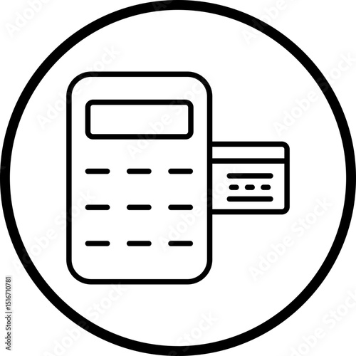 Pos Terminal Line Icon Style