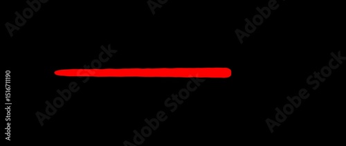 Animation Red Underline Footage, Red Marker Line