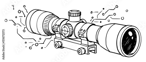 tactical riflescope with digital elements
