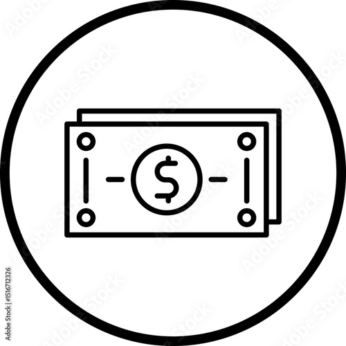 Money Line Icon Style