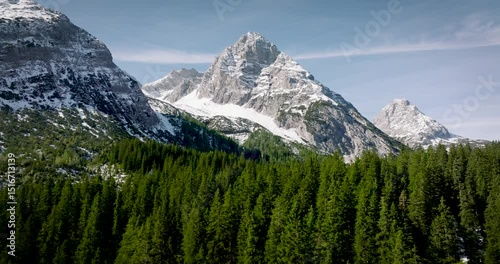 mountain landscape with snow