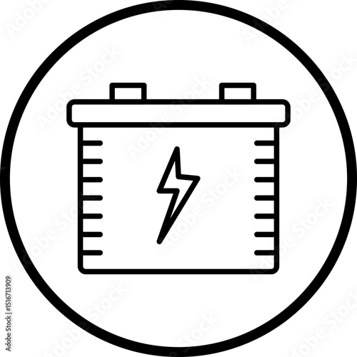 Battery Line Icon Style