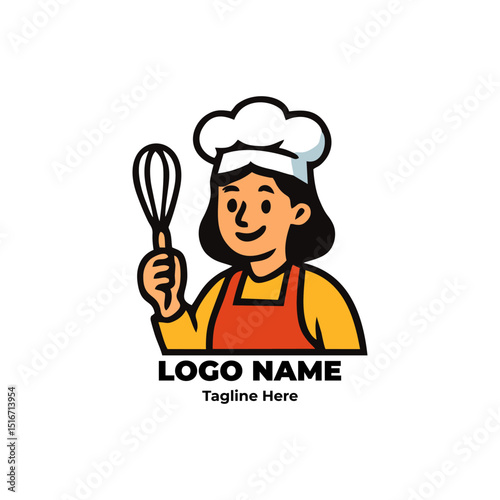 Chef logo, gourmet branding, food packaging, restaurant mascot, culinary design for chef identity, kitchen concept vector, cooking character, chef uniform art, logo inspiration
