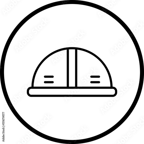 Helmet Line Icon Style