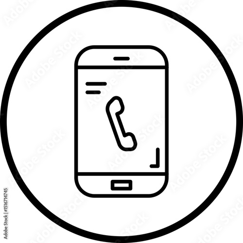 Smartphone Line Icon Style