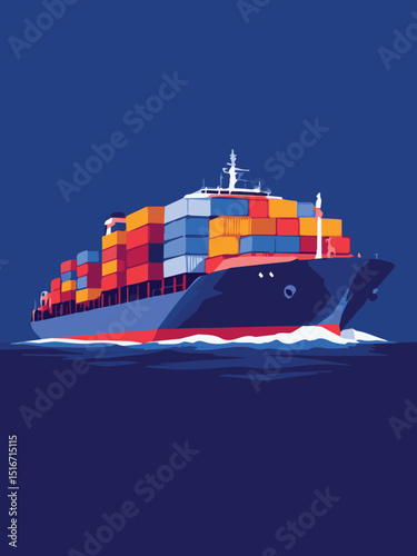 cargo container ship