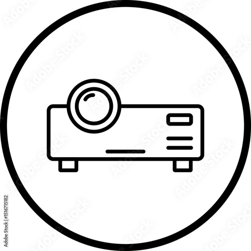 Projector Line Icon Style