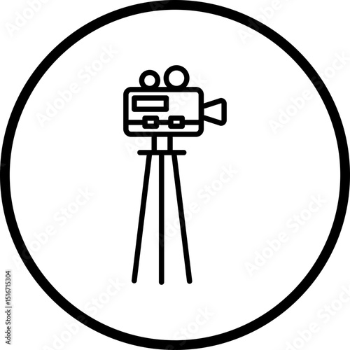 VideoCamera Line Icon Style