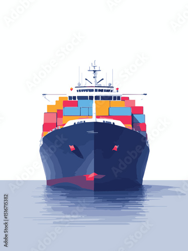 cargo ship in the sea