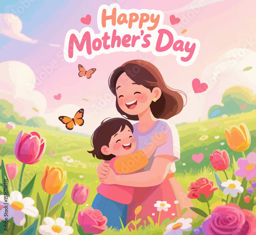 mother's day illustration beground