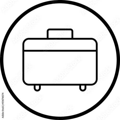Suitcase Line Icon Style